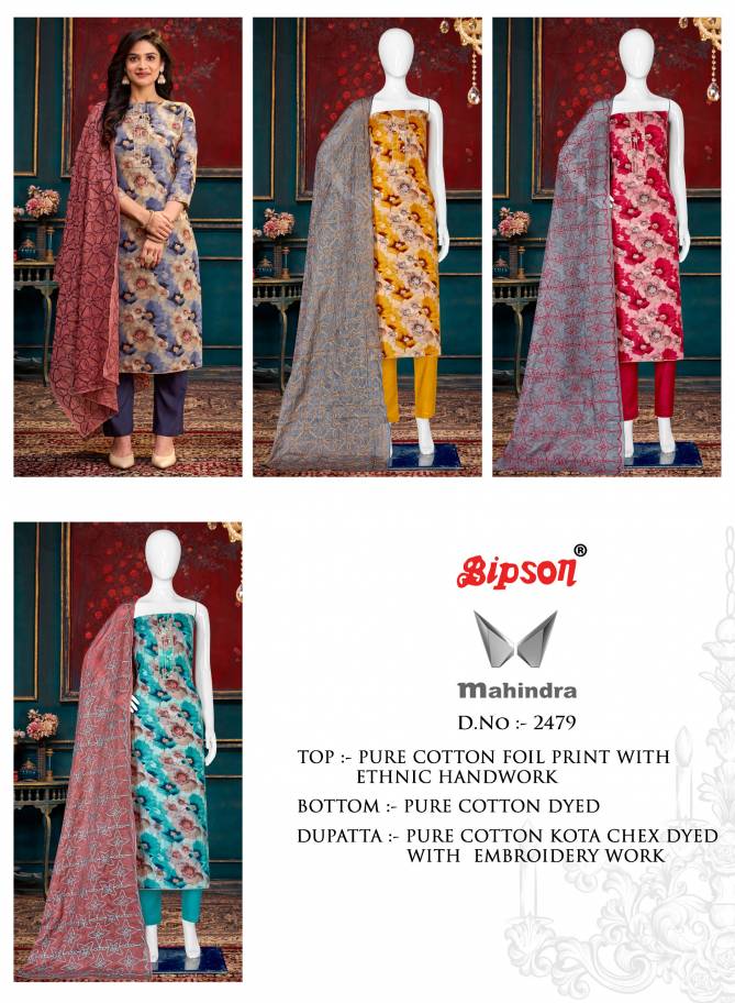 Mahindra 2479 By Bipson Printed Cotton Dress Material Wholesale Shop In Surat